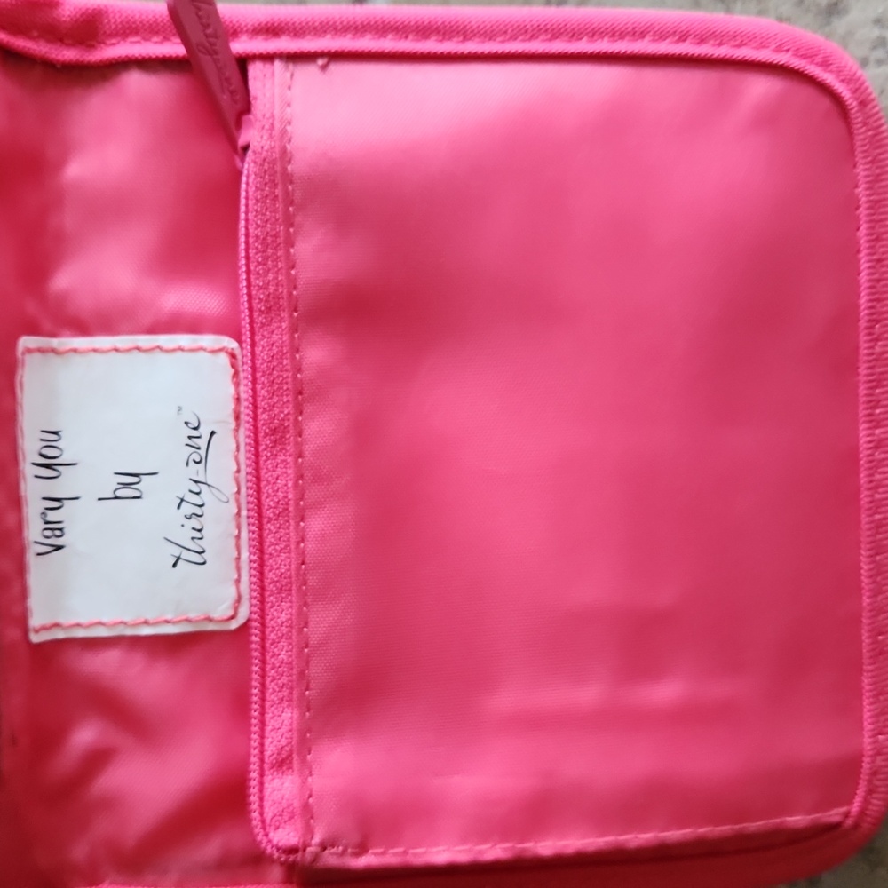 Thirty-One Vibrant Pink Quilted Crossbody Bag - Picture 10 of 12